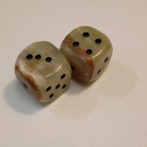 Elegant Tan and Brown Dice Set
